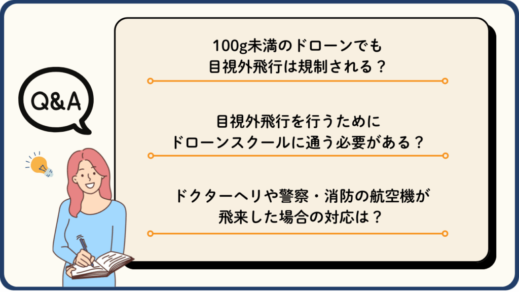 ドローンの目視外飛行に関するよくあるQ&Aの画像