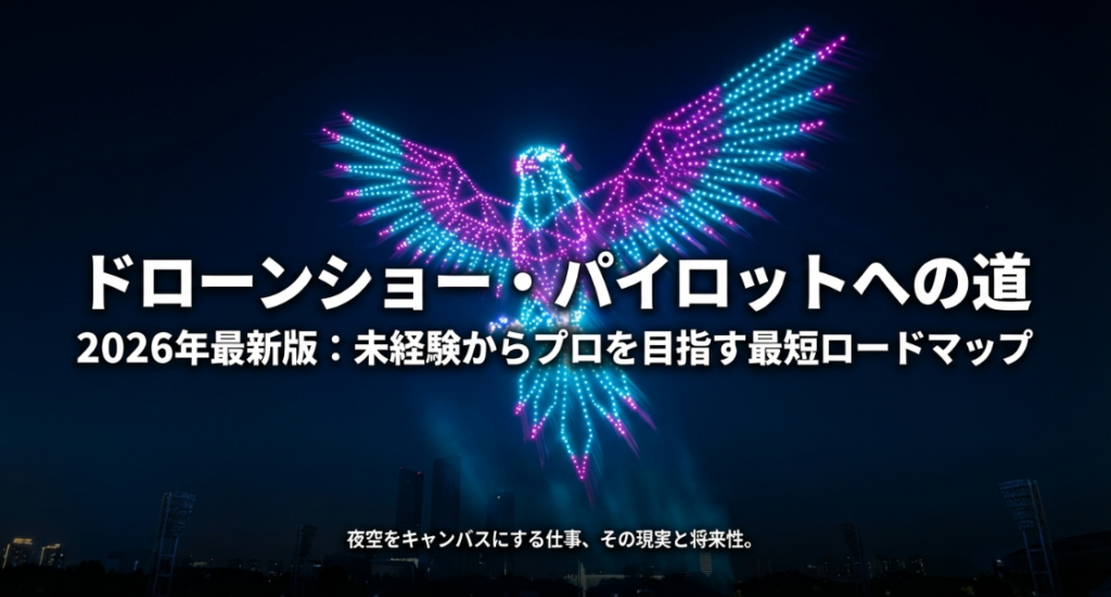 未経験からドローンショー・パイロットを目指すための2026年最新ロードマップスライド