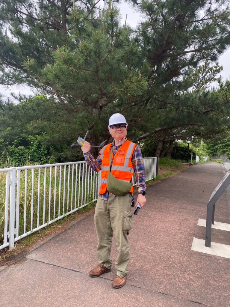 地層大切断面　ドローン練習