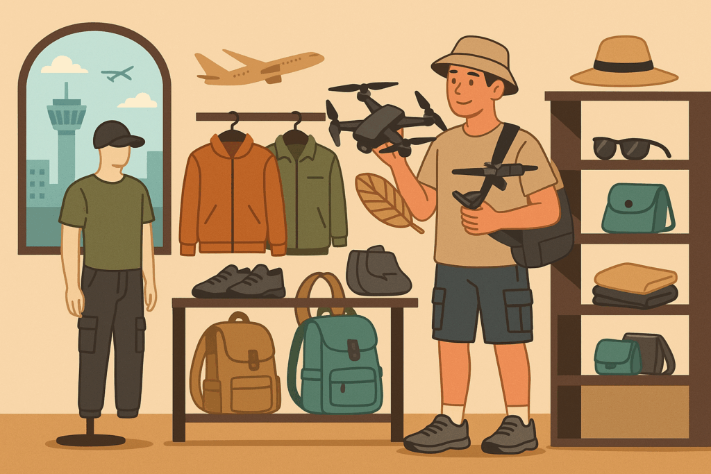 フィリピンでドローン撮影用の服を買う人の画像