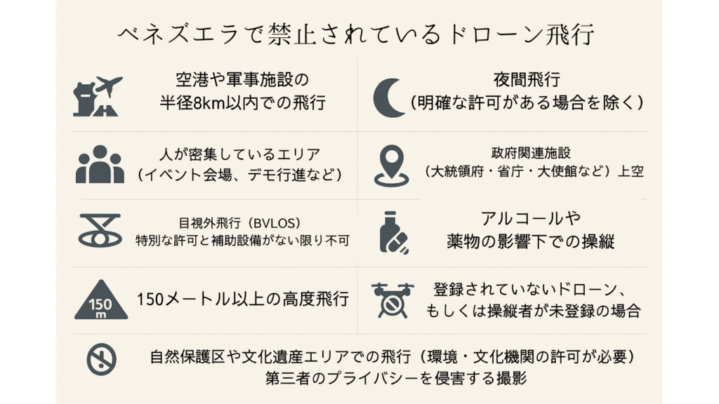 ベネズエラで禁止されているドローン飛行の画像