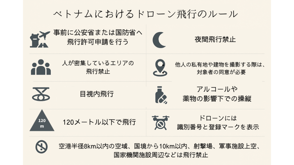 ベトナムにおけるドローン飛行のルールの画像