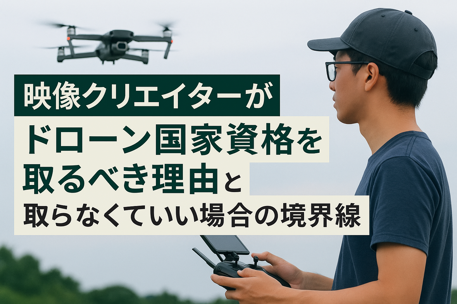 映像クリエイターがドローン国家資格を取るべき理由と取らなくていい場合の境界線