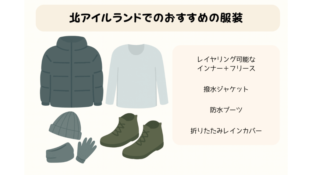 北アイルランドでのおすすめ服装の画像