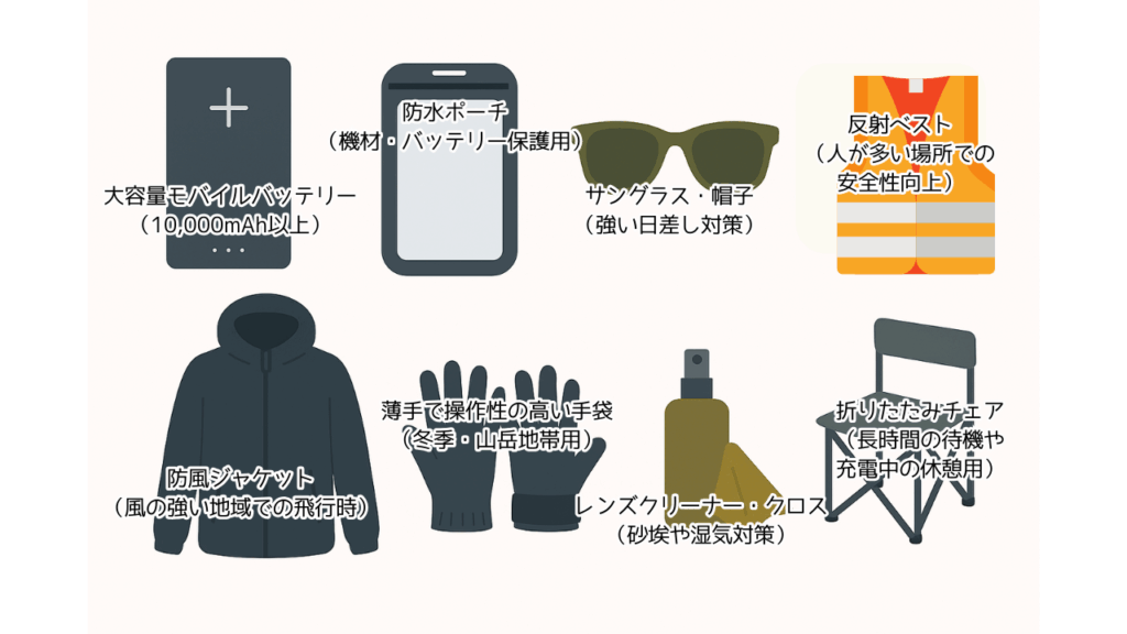 フランスでのドローン飛行時に役立つギアの画像