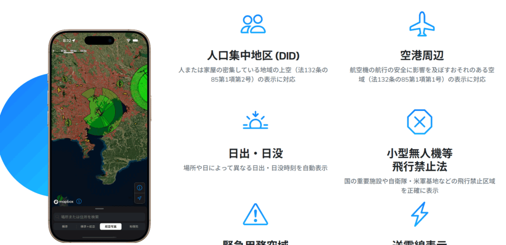 ドローンフライトナビの画像