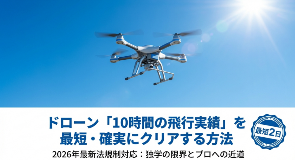 ドローンの10時間飛行実績を最短かつ確実にクリアする方法をまとめたスライド