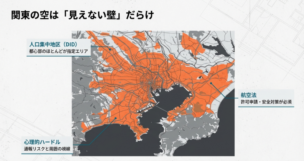 航空法改正と人口集中地区（DID）による厳しい制限